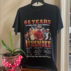Gunsmoke Nostalgia T Shirt Men’s Large Black Cotton New